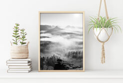 VY ÖVER BERGSTOPPAR poster 50x70cm