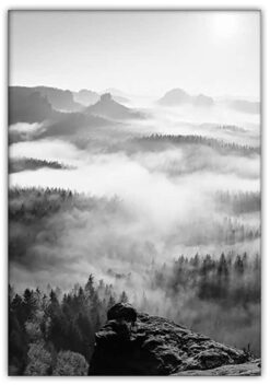 Alternative view of VY ÖVER BERGSTOPPAR poster 50x70cm