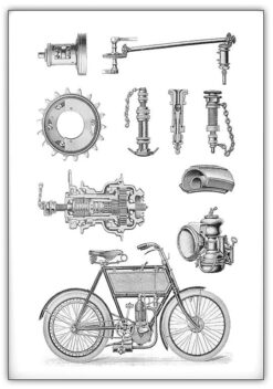 Alternative view of MOTORCYKEL poster 50x70cm