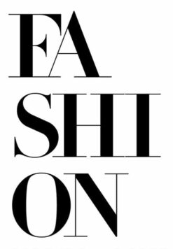Alternative view of FASHION TEXT poster 50x70cm