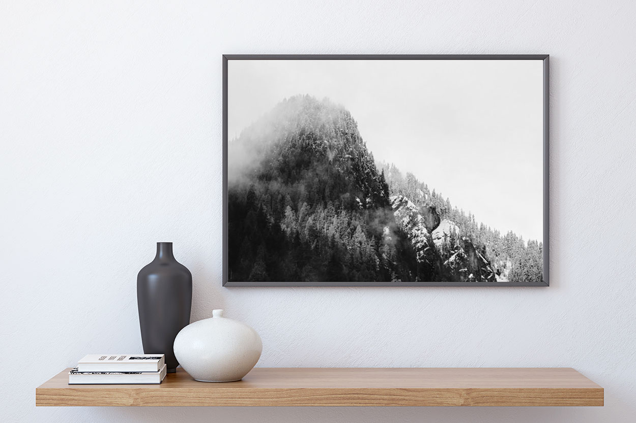 SKOG & KLIPPOR I DIMMA poster 50x70cm