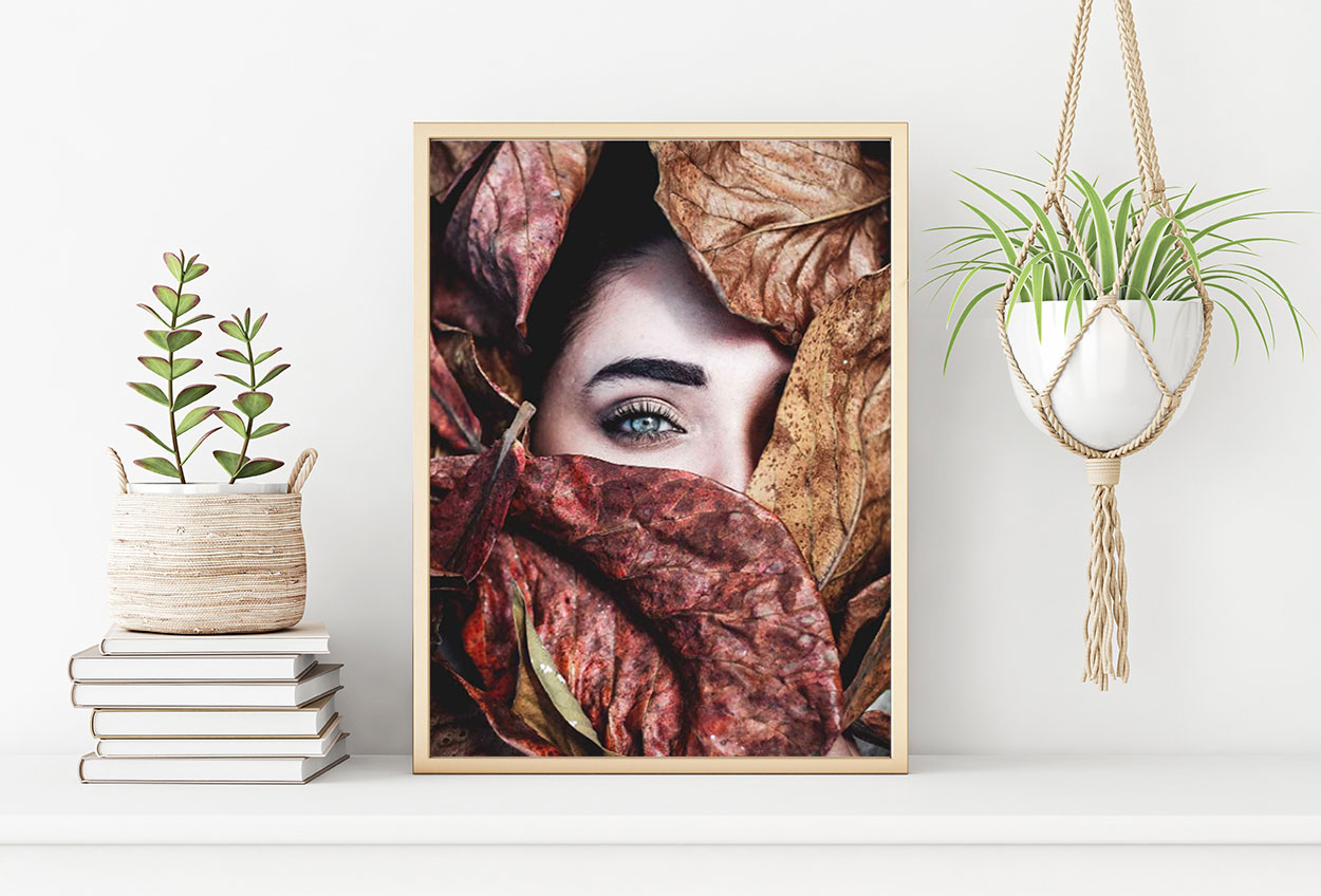 ÖGA I BLADEN poster 50x70cm