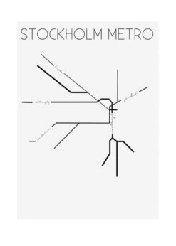 Alternative view of Poster Stockholm metro 50x70cm