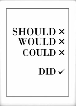 Alternative view of SHOULD WOULD COULD poster 50x70cm