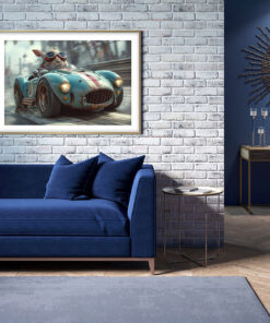 Alternative view of Kaninen på racerbanan Poster