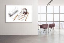 Alternative view of Illustration av arkitekt verktyg Poster