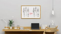 Fashion models illustrations siluett poster - Bild 3