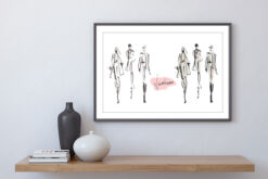 Fashion models illustrations siluett poster - Bild 4