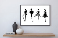 Fashion models siluett skiss poster - Bild 3