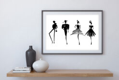 Fashion models siluett skiss poster - Bild 4