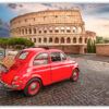 Italian classic Fiat 500 poster