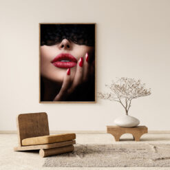 Sensuellt vacker kvinna med mask poster - Bild 3