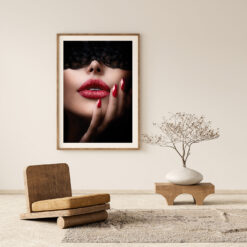 Alternative view of Sensuellt vacker kvinna med mask poster
