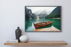 Vy över Italiensk sjö i bergen poster - Bild 3