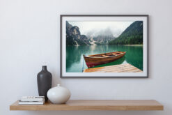 Vy över Italiensk sjö i bergen poster - Bild 4