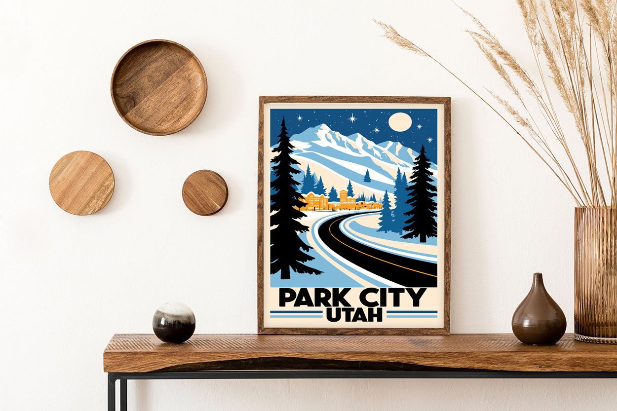 Park City resedestination i retro stil poster - Bild 2