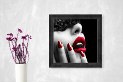 Alternative view of Sensuell vacker kvinna med mask poster