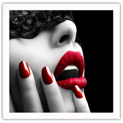 Sensuell vacker kvinna med mask poster - Bild 4