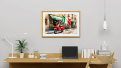 Classic röd scooter Poster - Bild 3