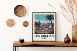 Alternative view of Los Angeles resedestination i retro stil poster