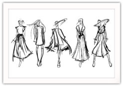 Fashion skiss models siluett poster - Bild 5