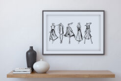Fashion skiss models siluett poster - Bild 3