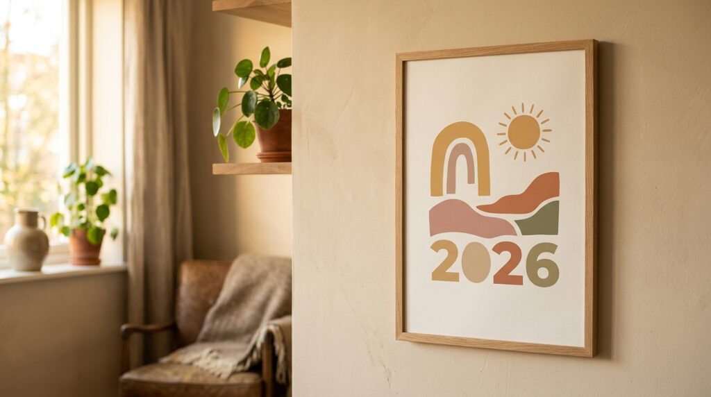 Minimalistisk Poster – Varm Design för 2026